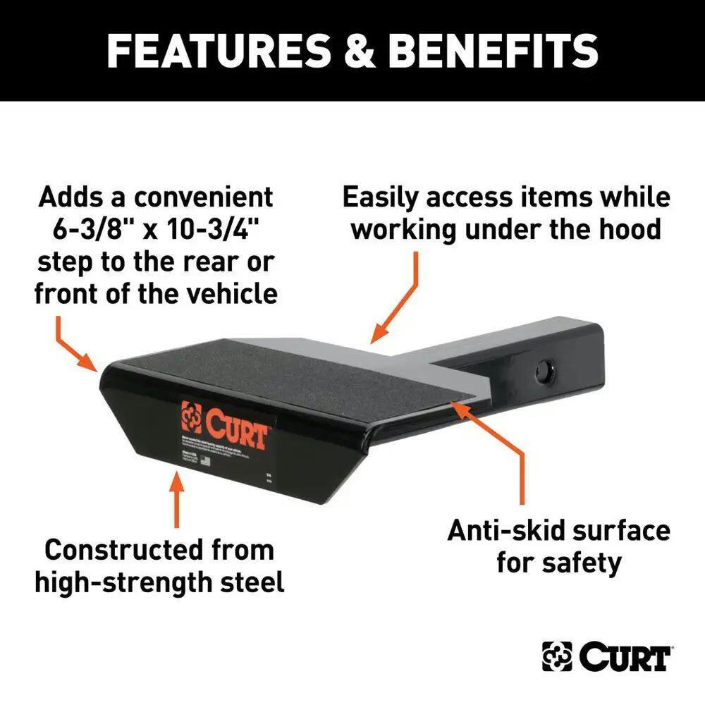 CURT Hitch-Mounted Step Pad (Fits 2-in Receiver)