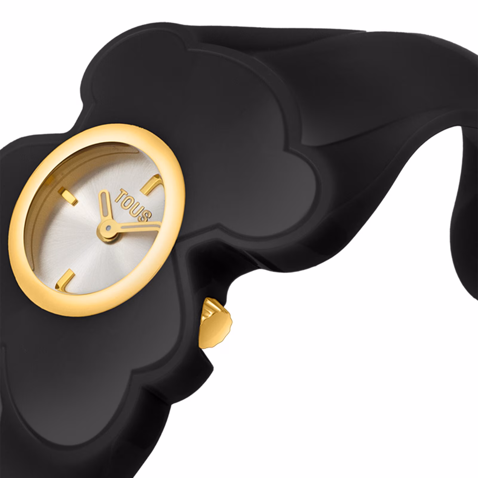 Reloj analógico de acero dorado y policarbonato marrón ahumado T. M Bear Folks