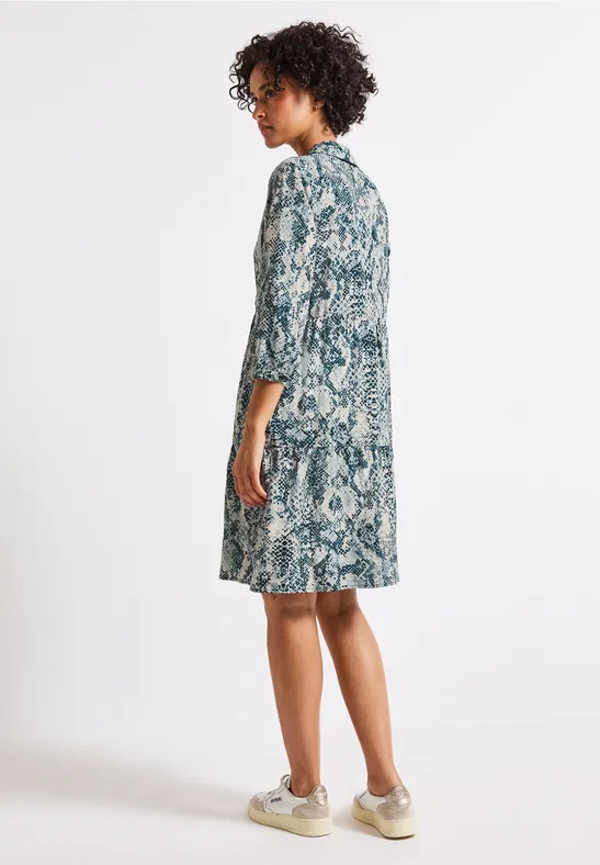 Tunika-Kleid mit Snake Print