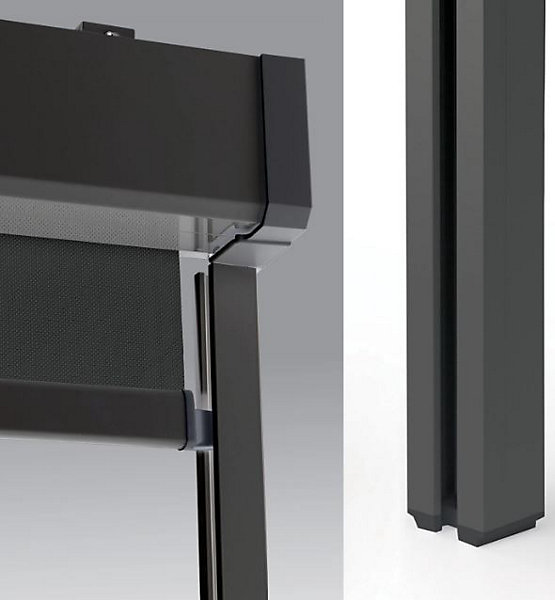 Coulisse pour store extérieur anthracite 195 cm Protecta