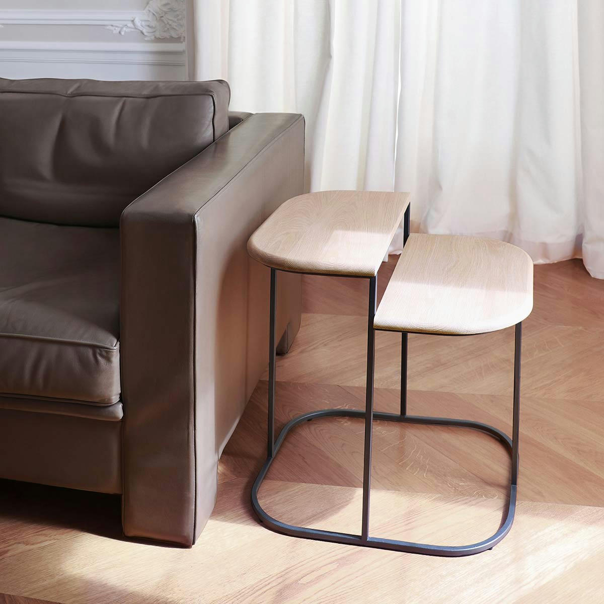 TAKE - Table basse en bois - chene massif- 55*56*50