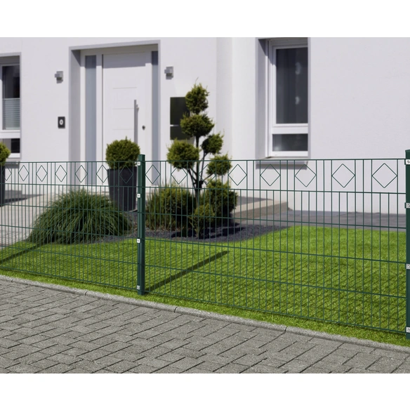 Dekorzaun-Matte, HxLxT: 100 x 200 x 1,7 cm, Stahl, grün