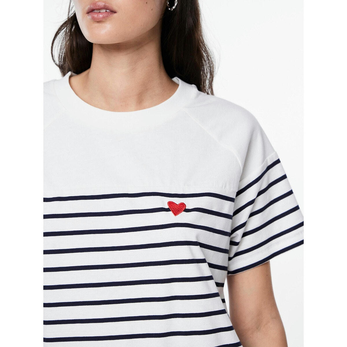 T-shirt marinière, motif devant