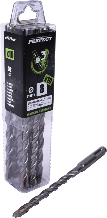 Wiertło do betonu SDS plus V3 V-PACK ø6,0 x 110 mm , dł. robocza 50mm , opak. 10 szt. STALCO PERFECT S-71475