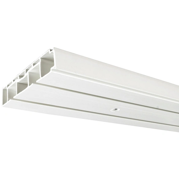 Vorhangschiene, Länge: 1200 mm, 2-läufig, Kunststoff
