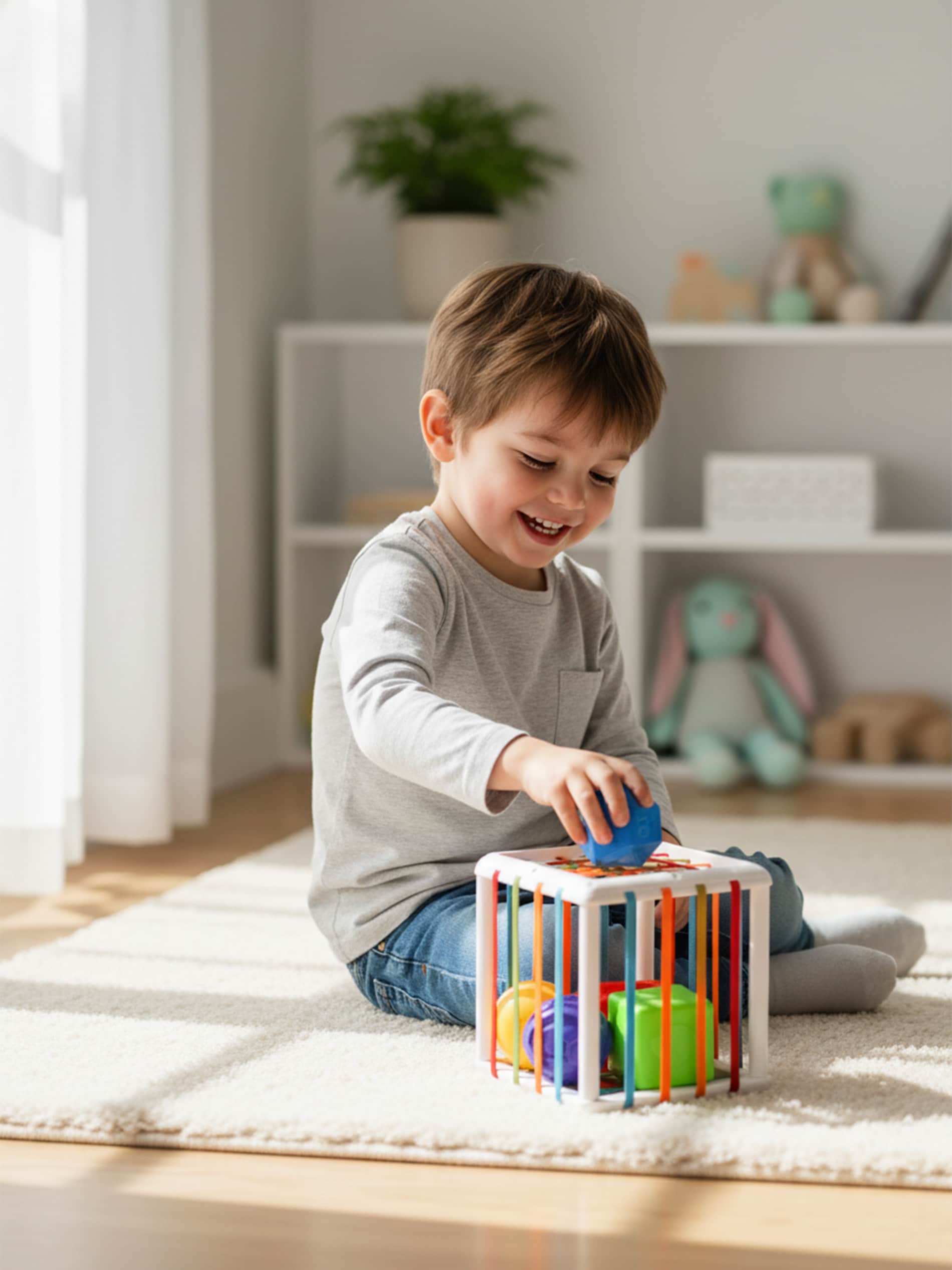 Kostka edukacyjna z kolorowymi klockami