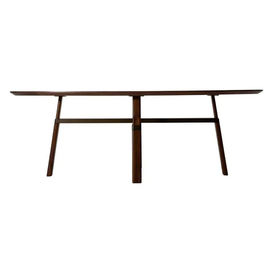 Hioshop Cross Dan-Form eetkamertafel 75x220cm fineer walnoot