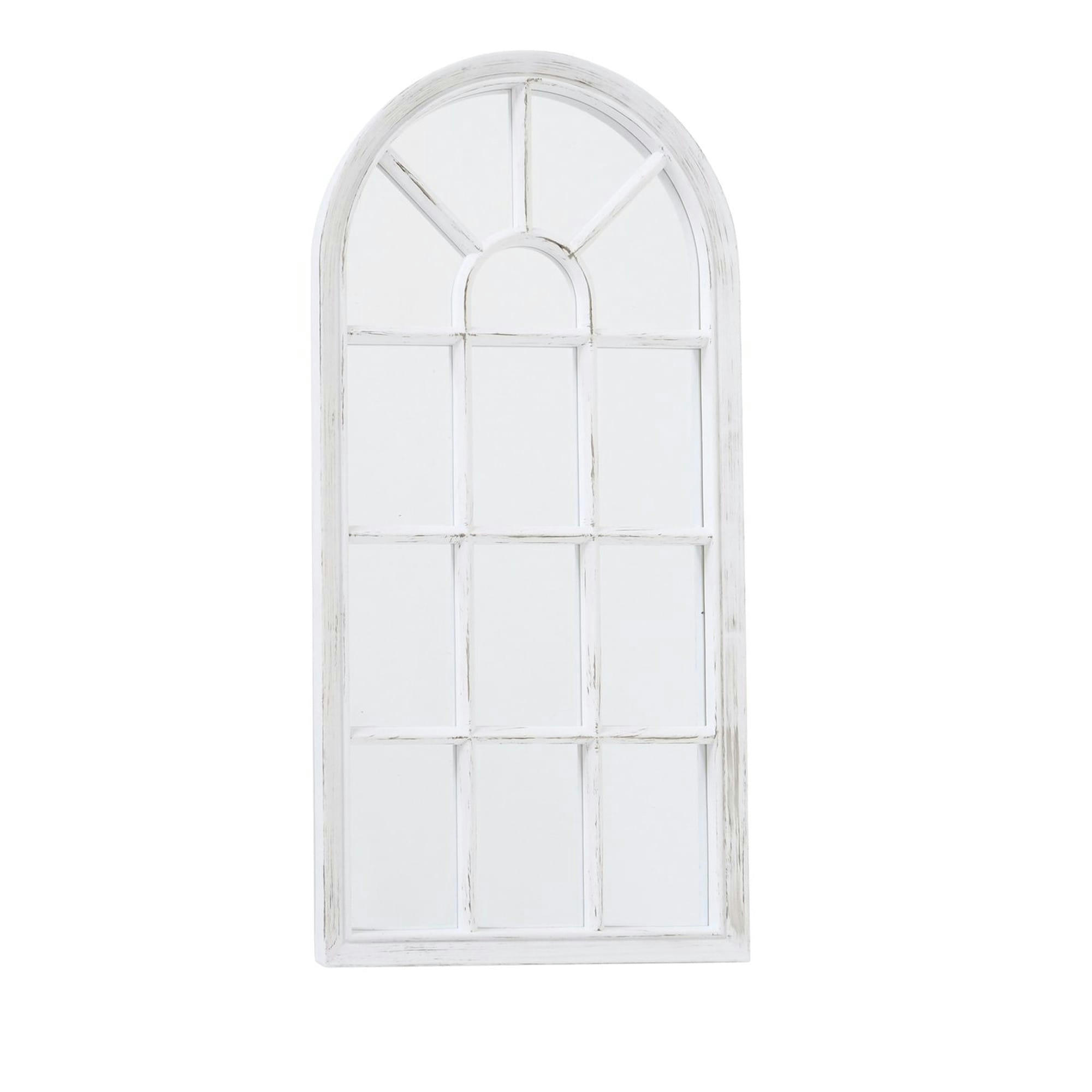 - Miroir classique fenêtre arche en plastique blanc 70x35x3cm