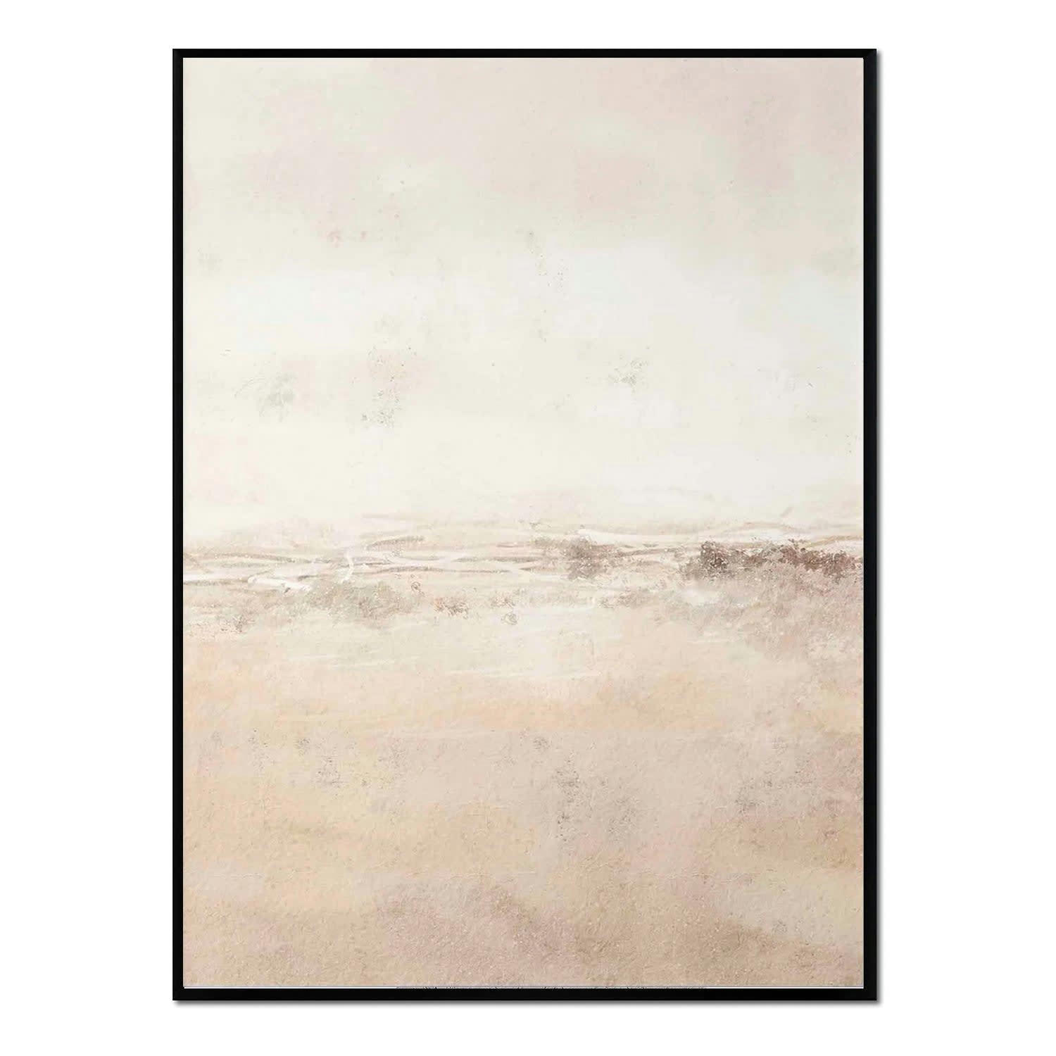 MINIMALISMO - Affiche avec cadre noir -  coups de pinceau abstraits - 50x70