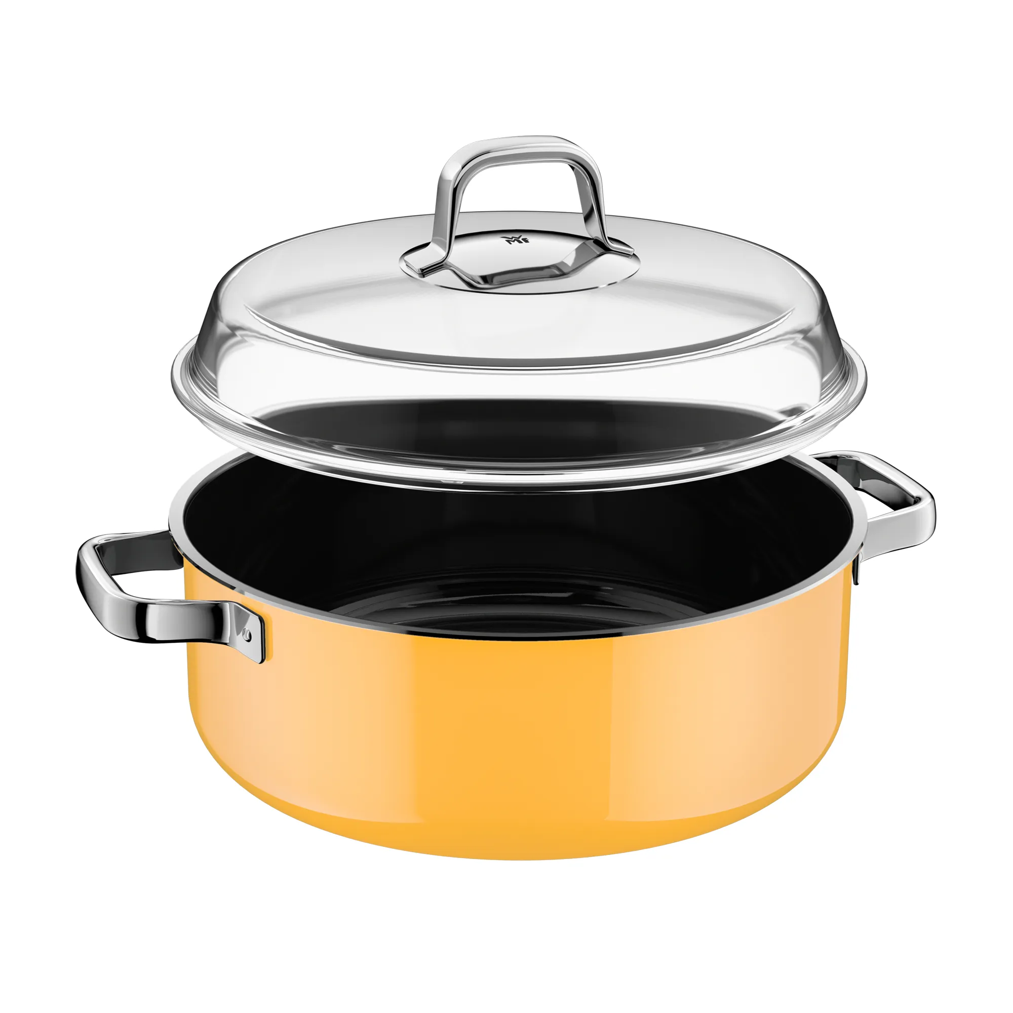 Fusiontec Mineral Pro, Round Roaster With Lid, 28 cm, Mango Yellow