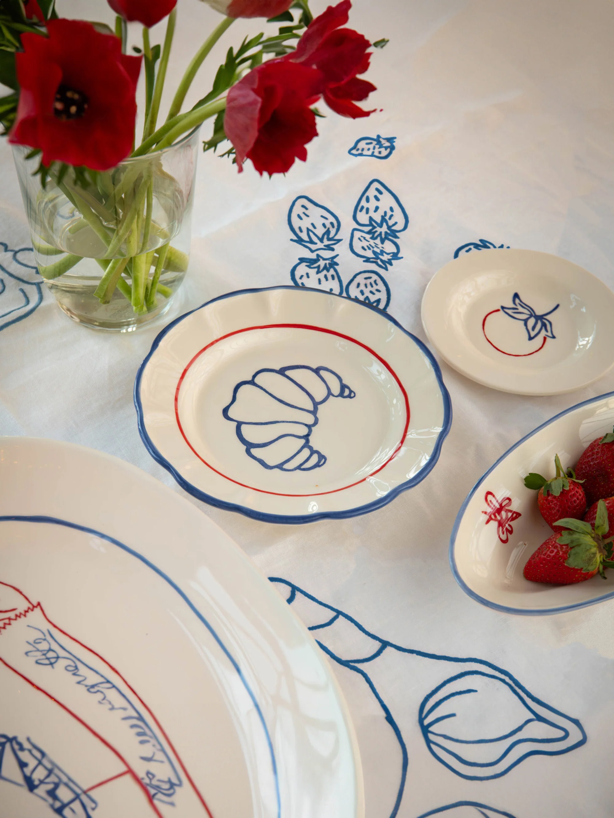 Handbemalter Dessertteller Picnic