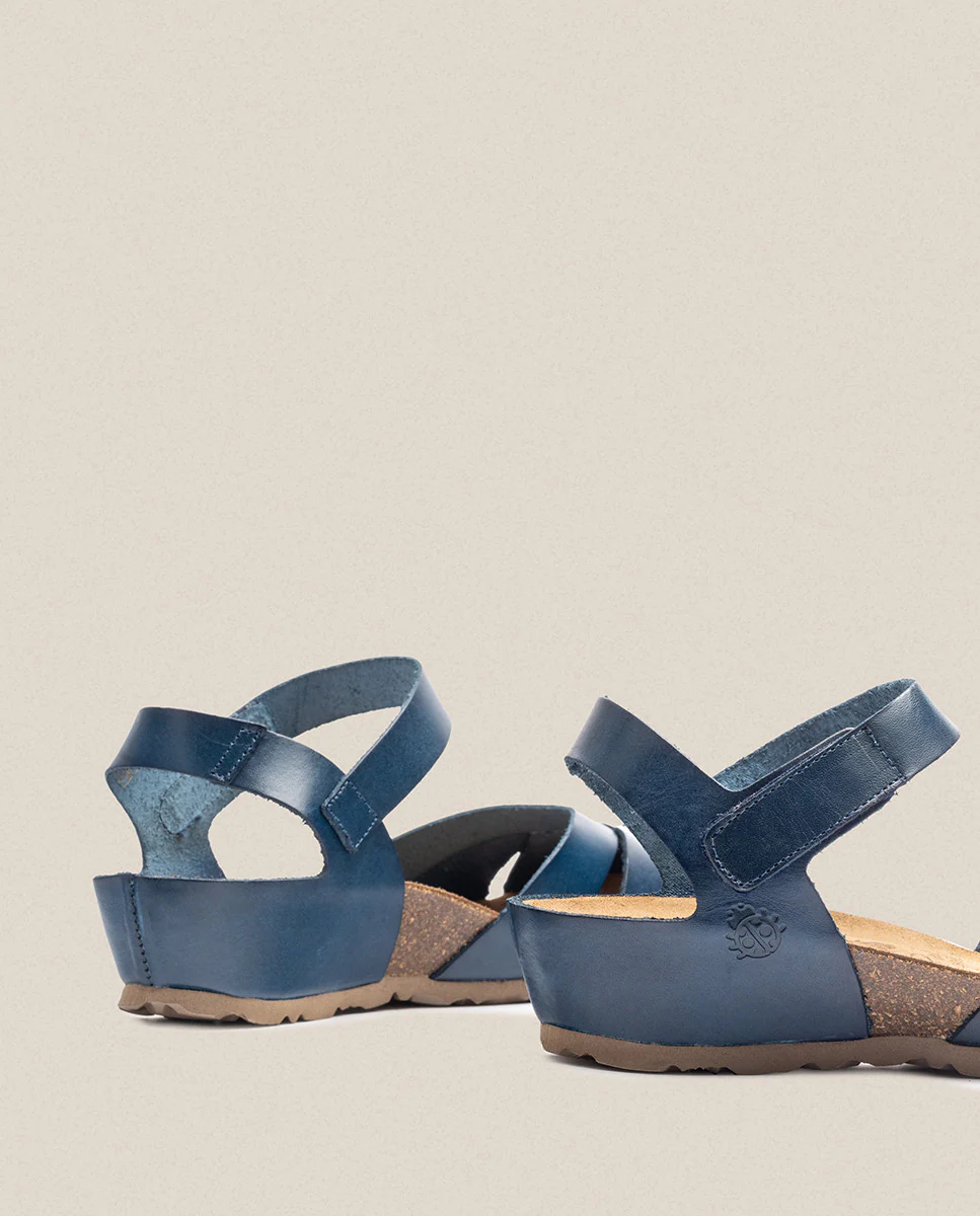 Sandalia de cuña Monaco 186 azul