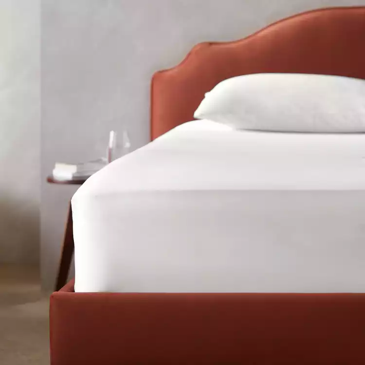 Habitat Egyptian Cotton 400TC Cream Fitted Sheet - Single