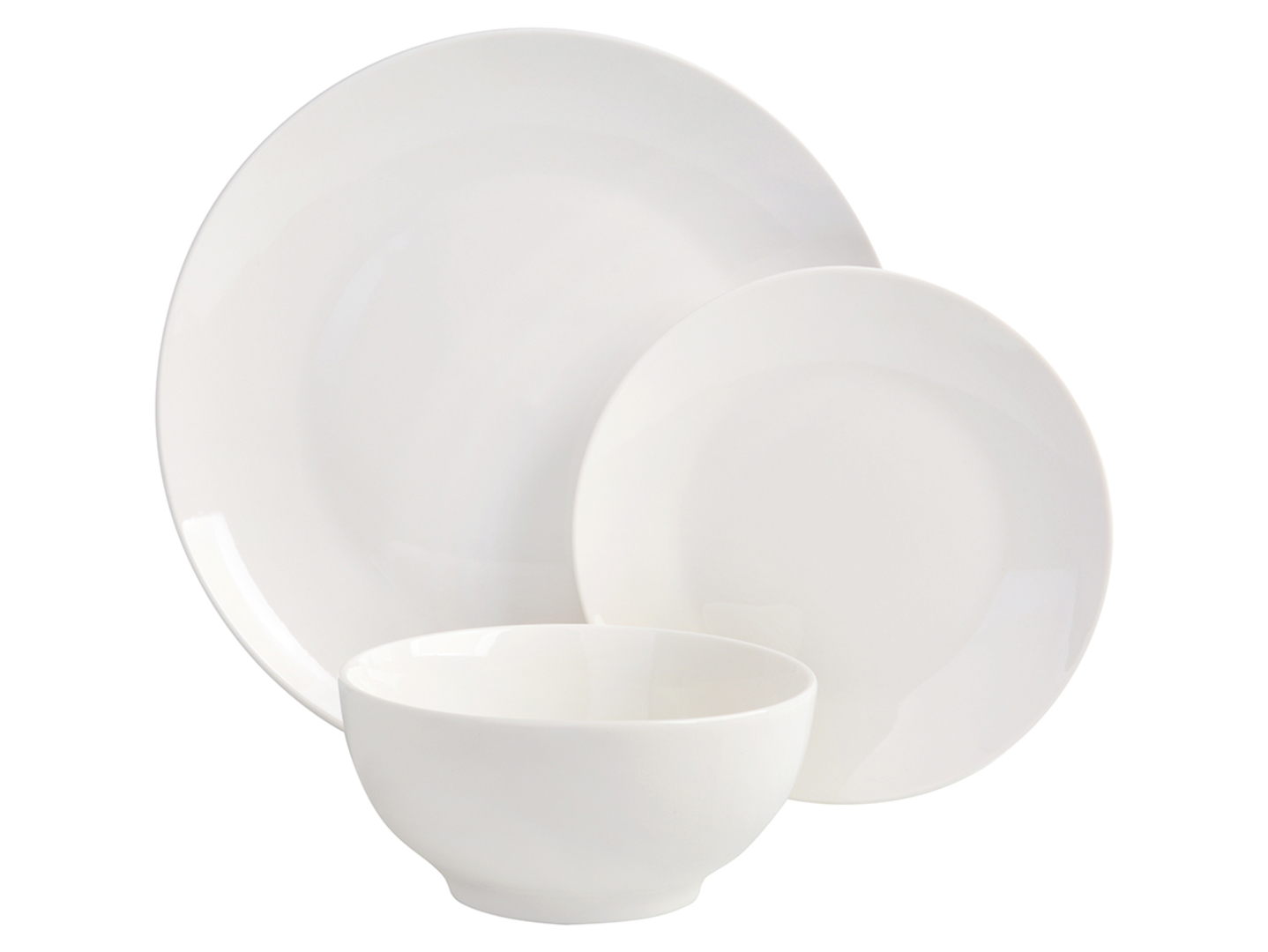 Komplet obiadowy 18 el. porcelanowy Day By Day biały