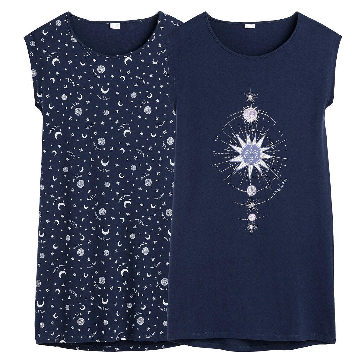 Lot de 2 big t-shirts en jersey coton
