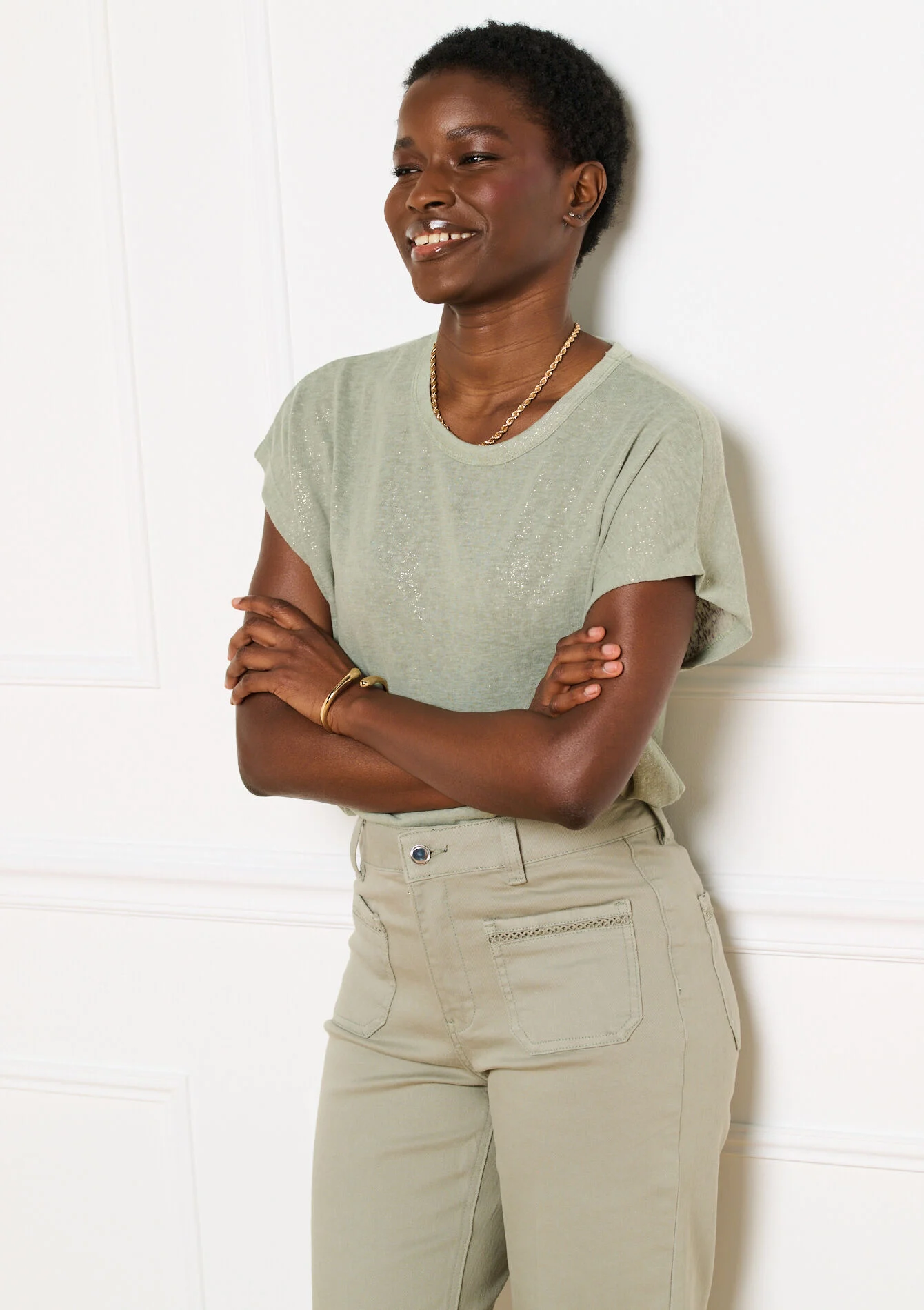 T-shirt met foil print