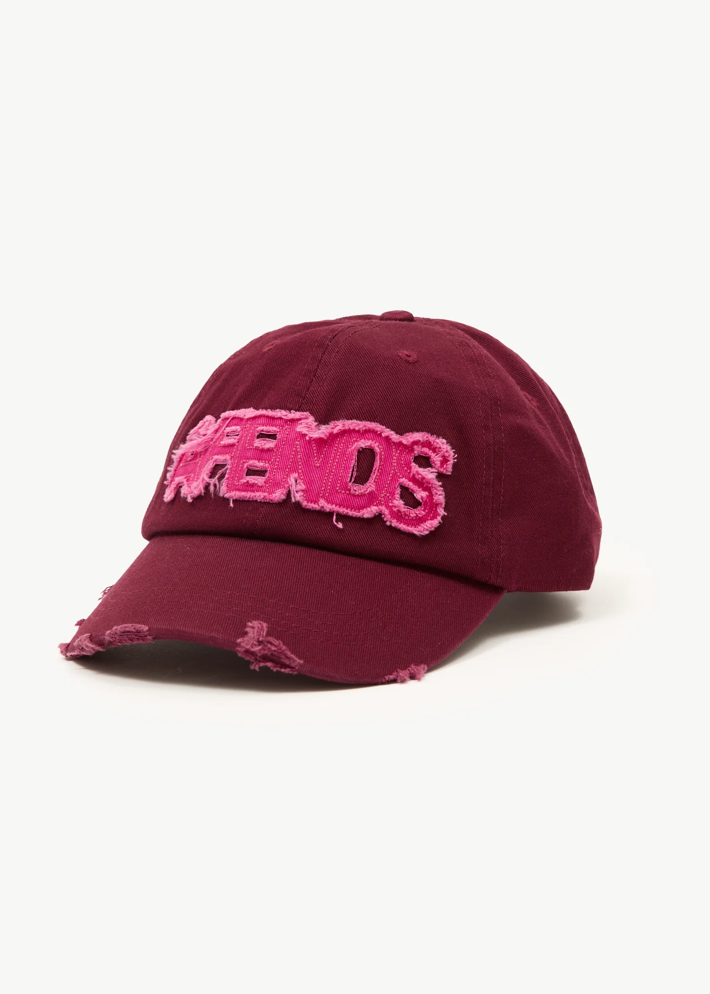 AFENDS Womens Wonders - Panelled Cap - Burgundy