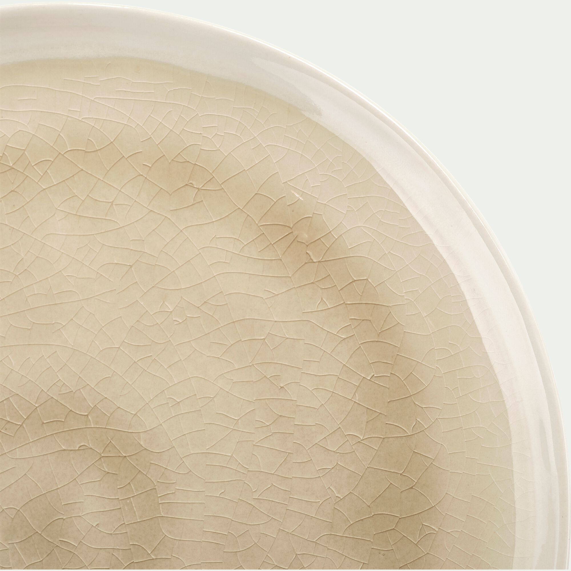 LEZARDI - Assiette à dessert en grès D20,5cm - beige alpilles