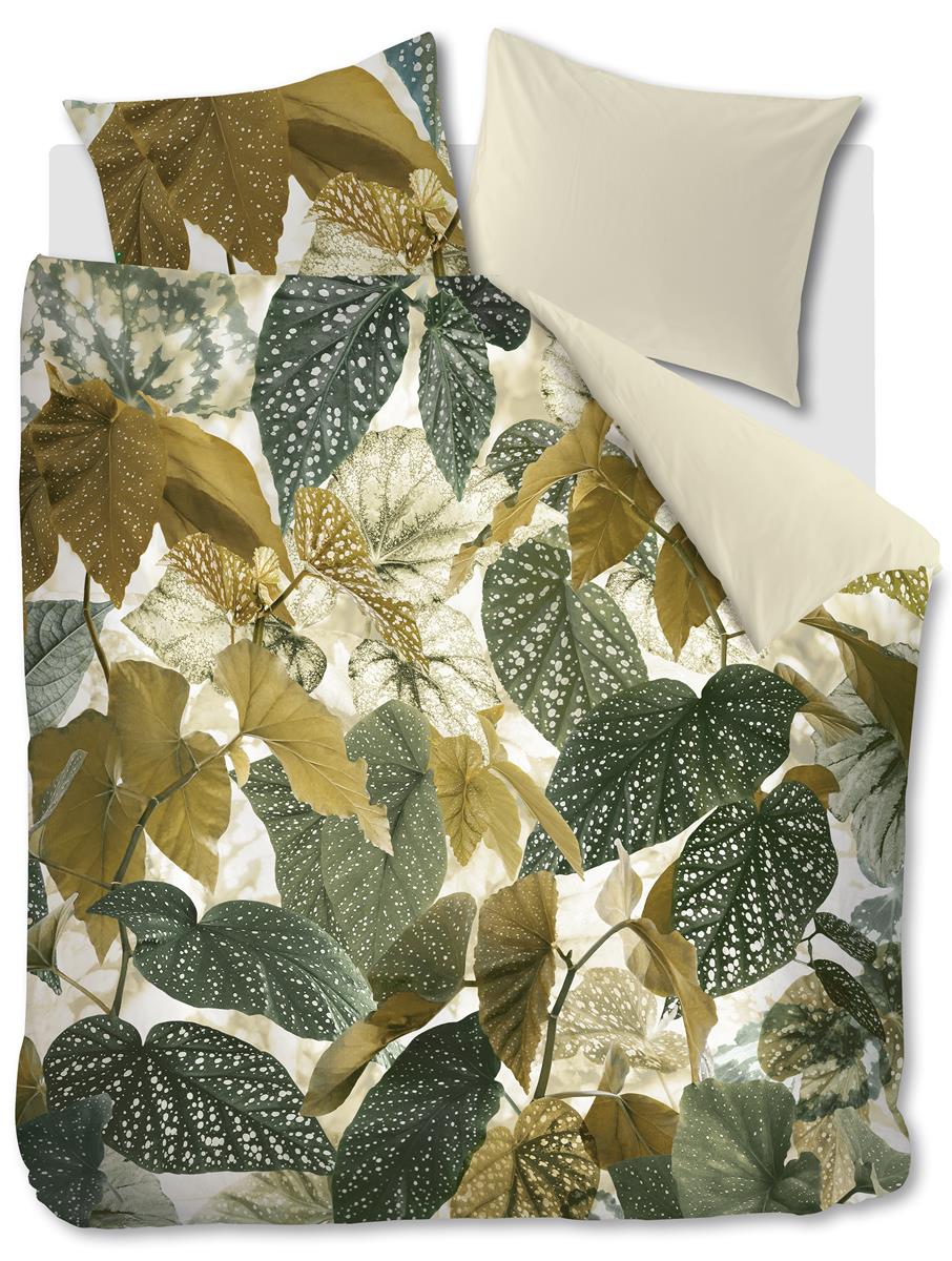Beddinghouse dekbedovertrek Begonia - 240x200/220 cm - olijfgroen