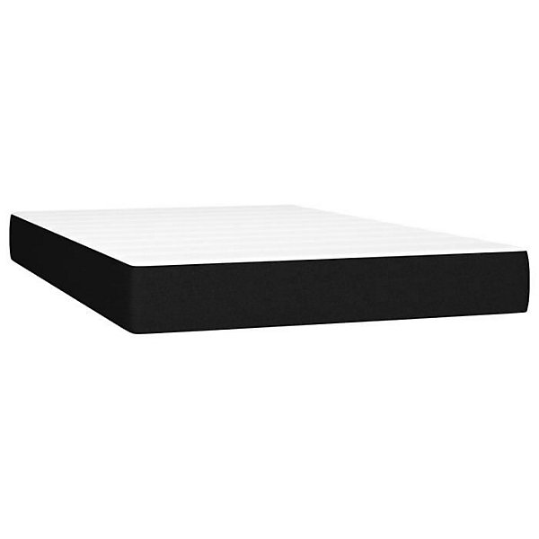 347756 vidaXL Matelas de lit à ressorts ensachés Noir 120x200x20 cm Tissu