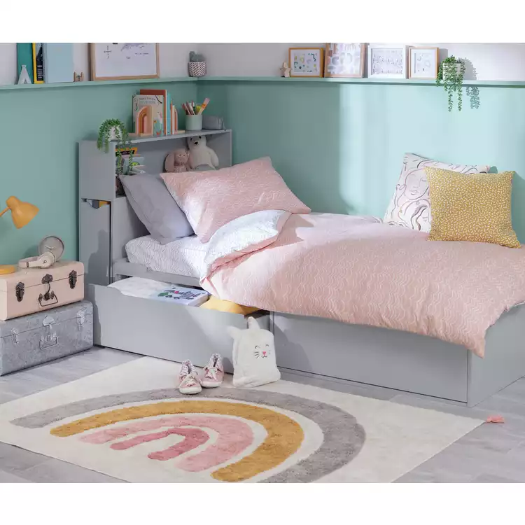 Habitat Lloyd Storage Cabin Bed, Hboard & Mattress - Grey