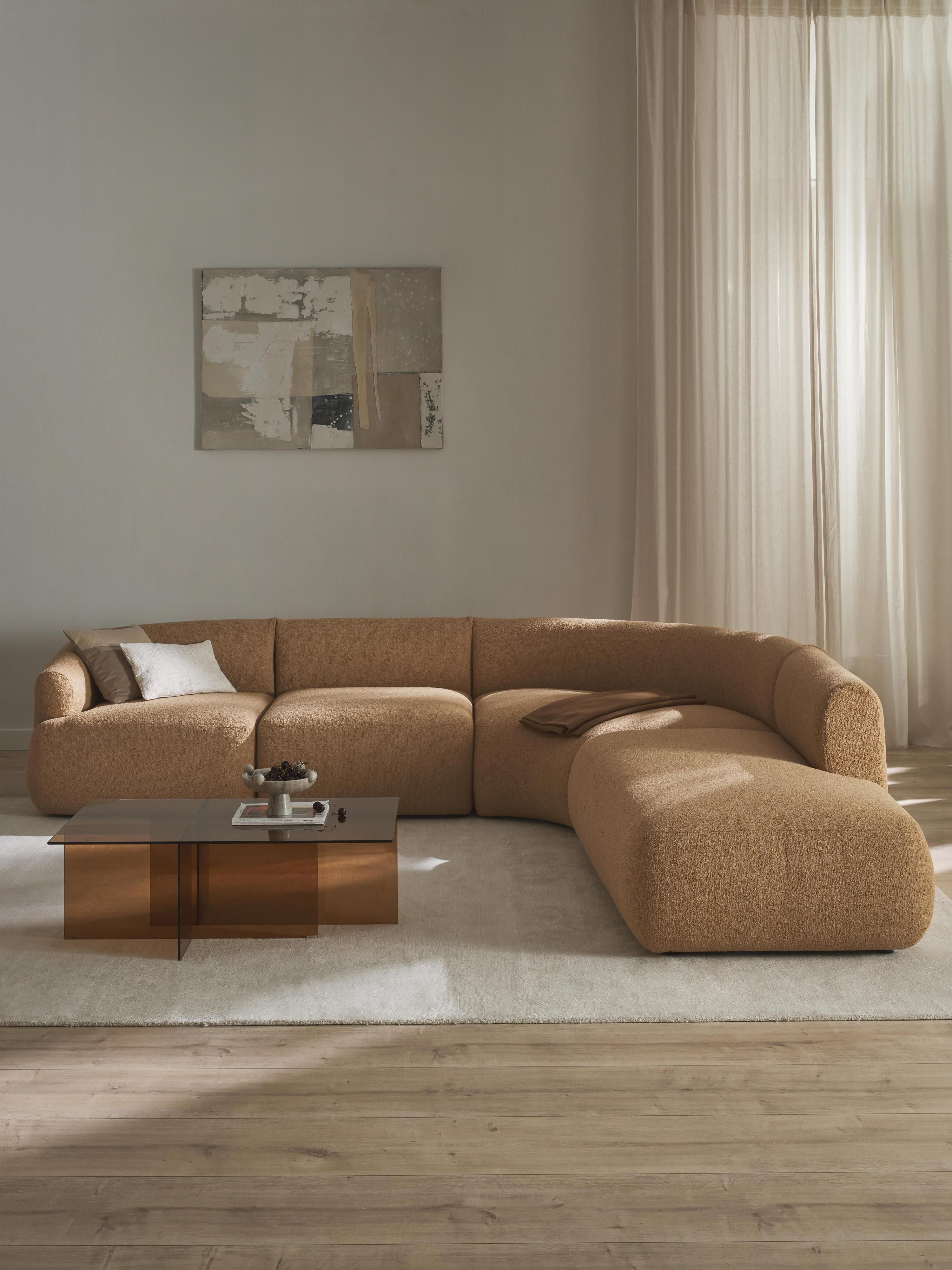 Modulares Bouclé-Ecksofa Sofia (4-Sitzer)