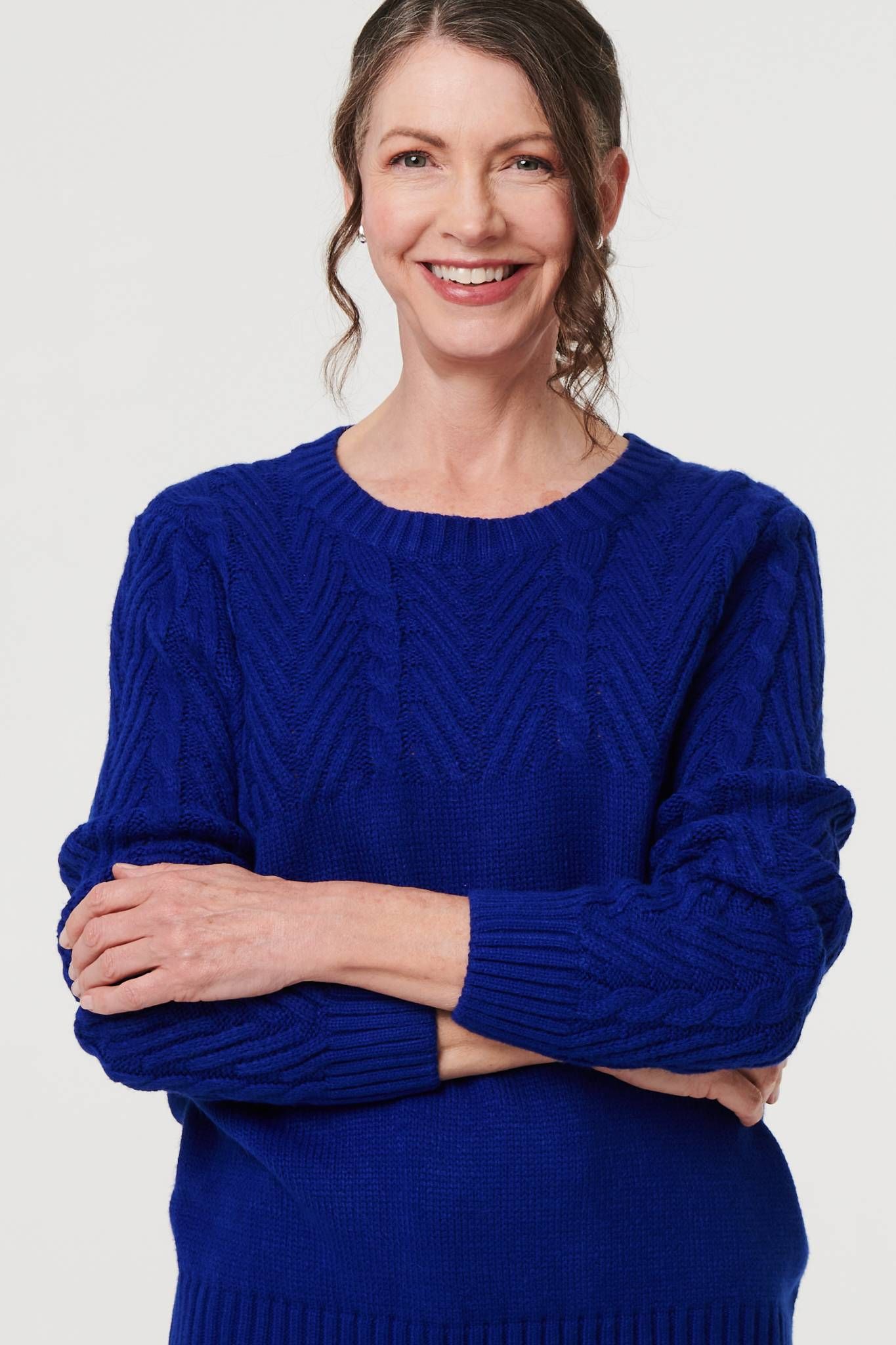 Izabel London Textured Long Sleeve Jumper