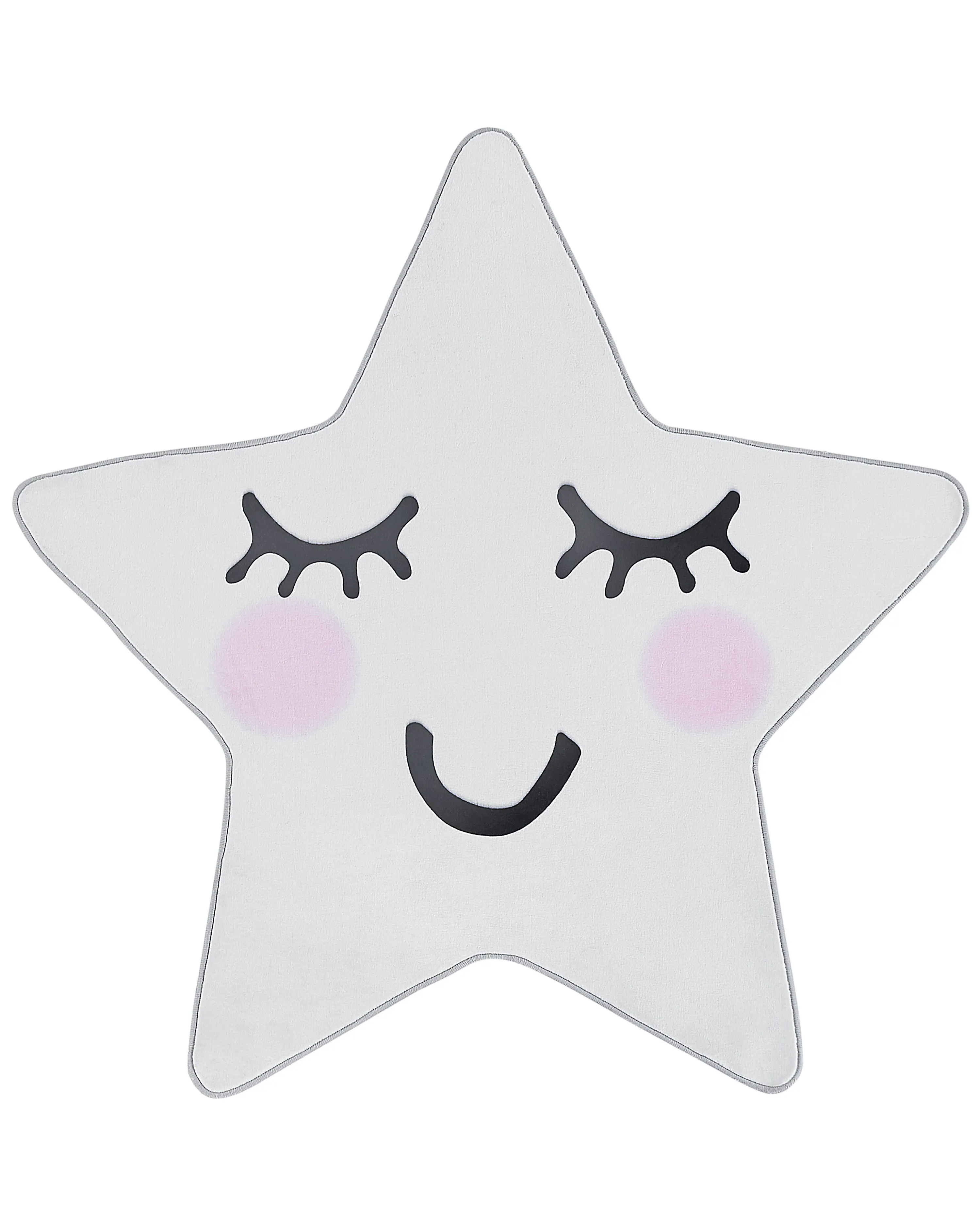 Kids Rug SIRIUS White 120 x 120 cm