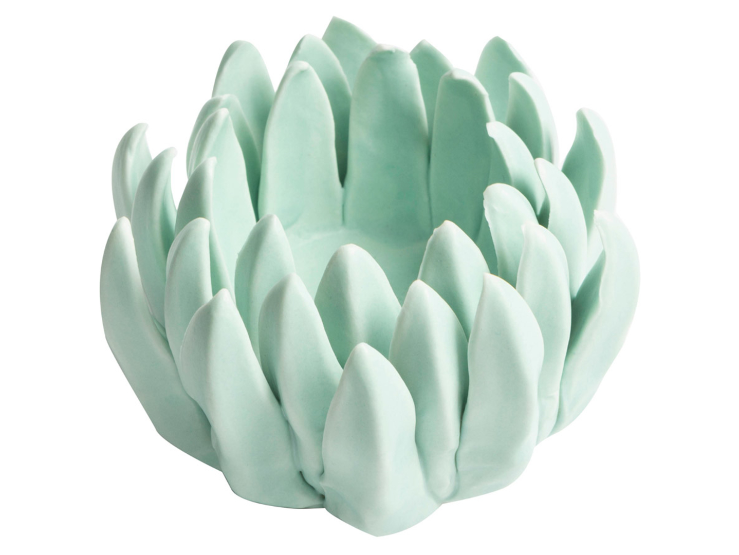 Świecznik ceramiczny Kwiat 5 cm zielony