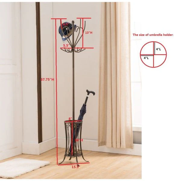 12-hook Hat and Coat Rack