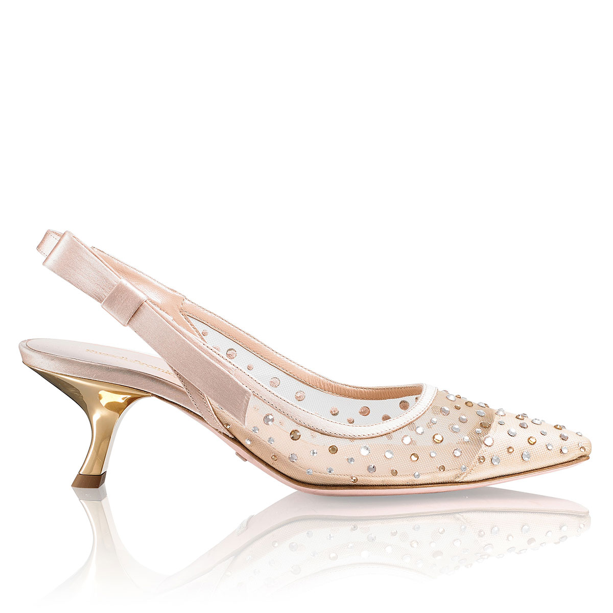 Russell & Bromley GLITTERATI Jewel Covered Slingback