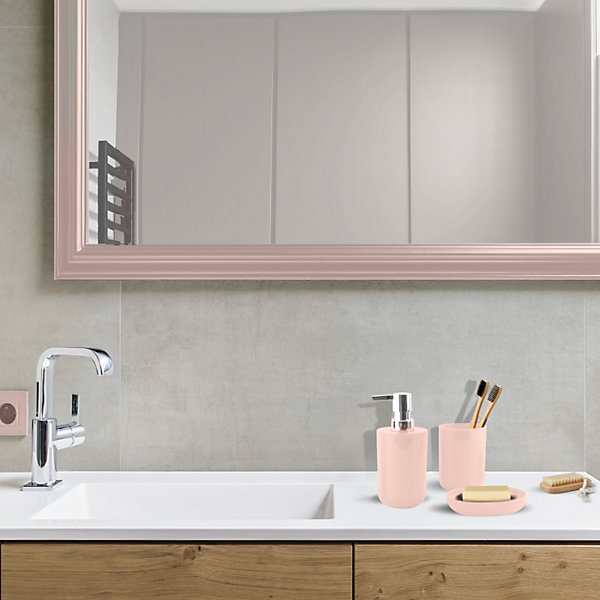 Lot de 3 accessoires de salle de bain INAGUA Rose MSV