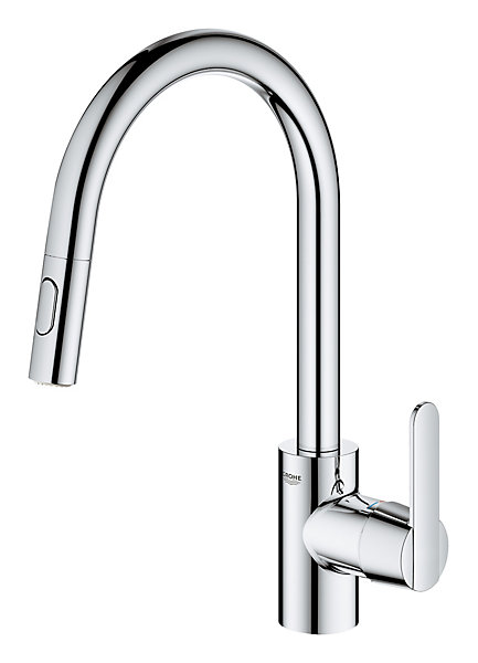 Mitigeur de cuisine medium chromé avec douchette Grohe