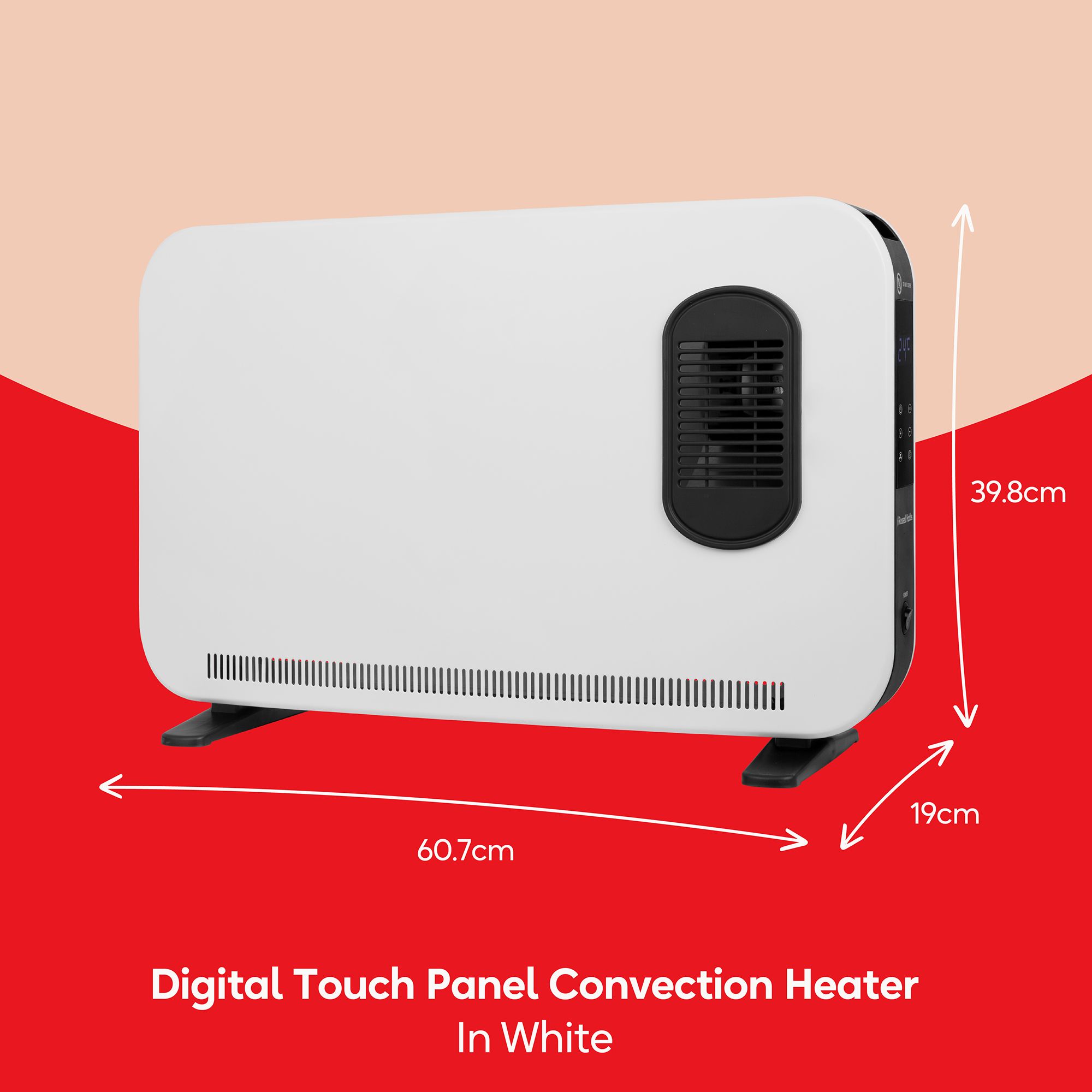 Russell Hobbs Digital Convector Heater 2000W Electric with Turbo Fan RHCVHTF2004