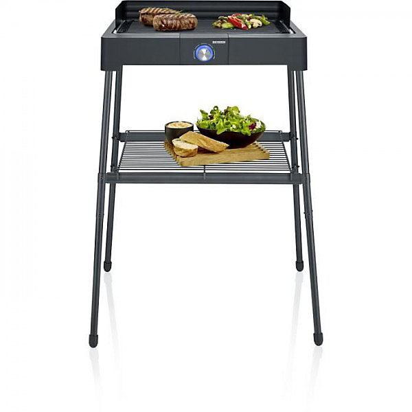 Barbecue Electrique - Grilladeélectrique SEVERIN - PG8568 - Surface de cuisson 44,5x26cm - Hauteur 85cm - 2200W