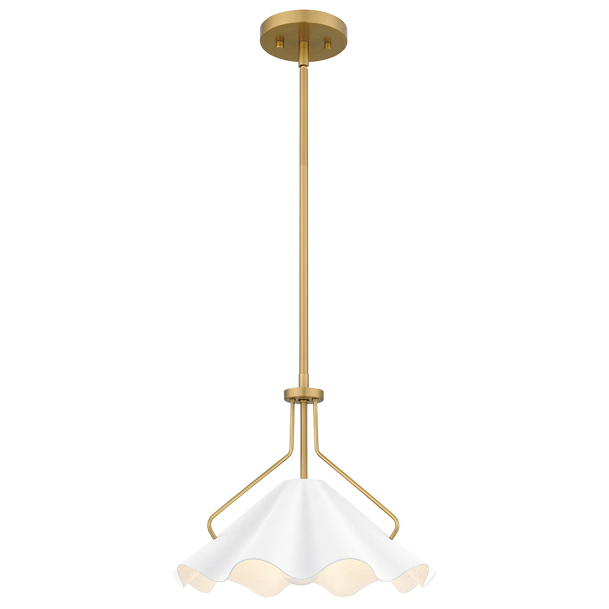 Lampa wisząca postarzany mosiądz-strukturalna biel MEJIA 1xE27x60W Quoizel