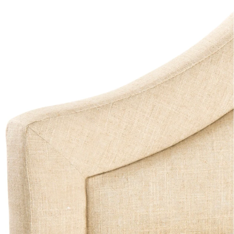 SAFAVIEH Farah Hemp Linen Upholstered Arched Headboard (King)