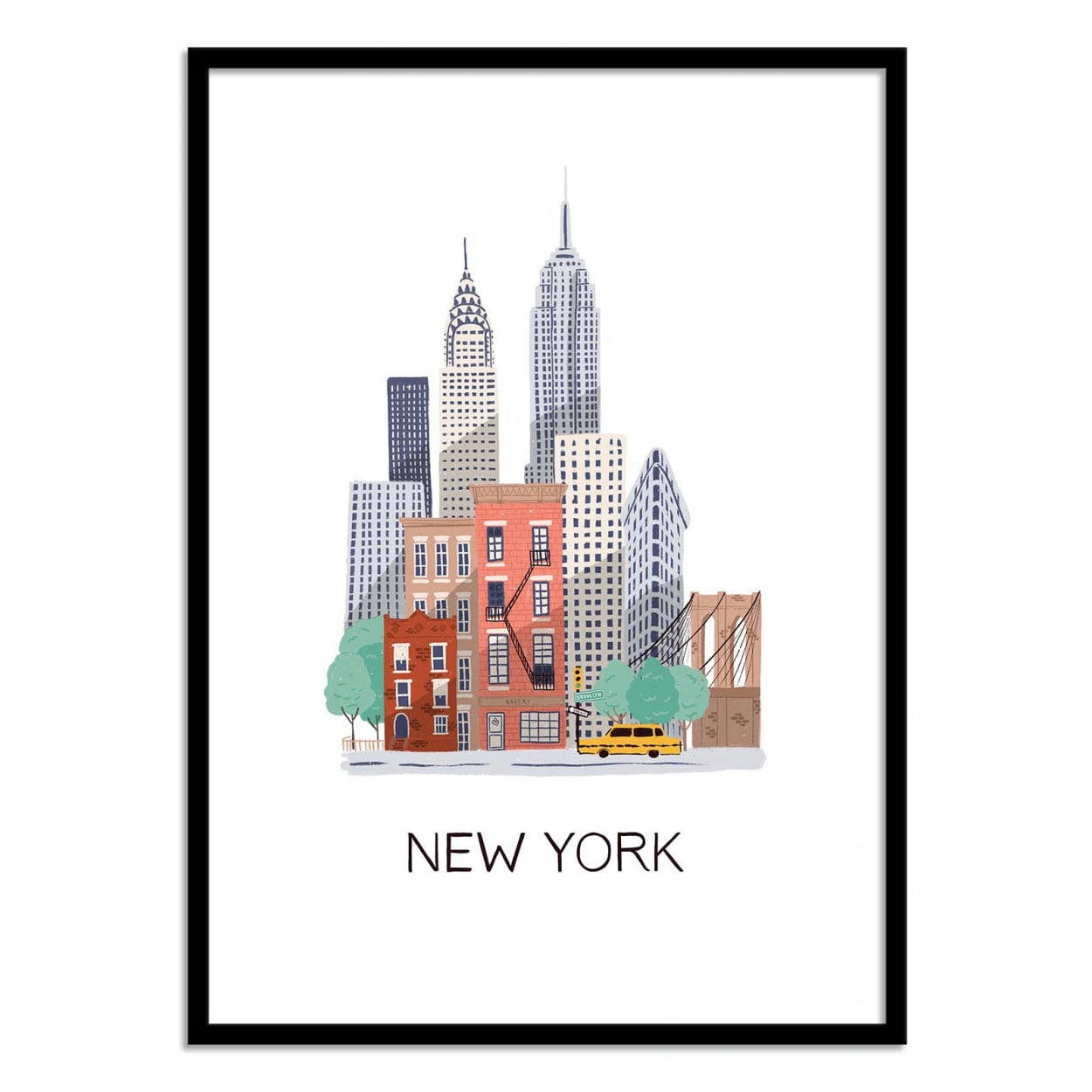 MAJA TOMLJANOVIC - NEW YORK - MAJA TOMLJANIC - Affiche d'art 30 x 40 cm