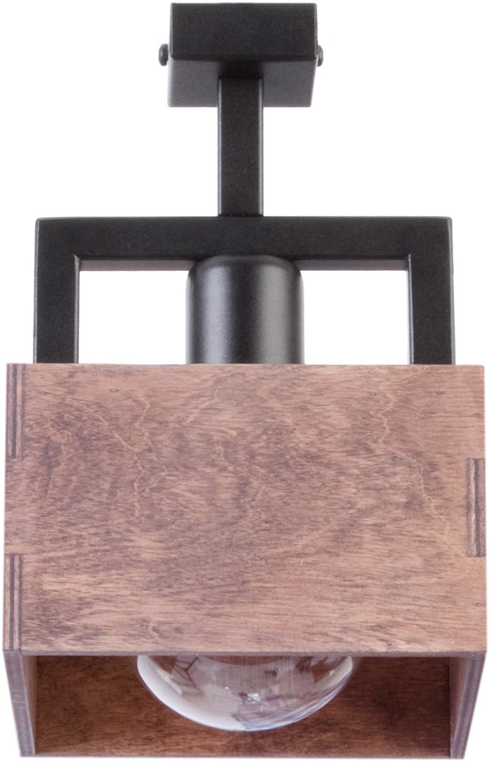 Lampa sufitowa Dakota ciemne drewno-czarna 1xE27x15W IP20 Sigma Lighting