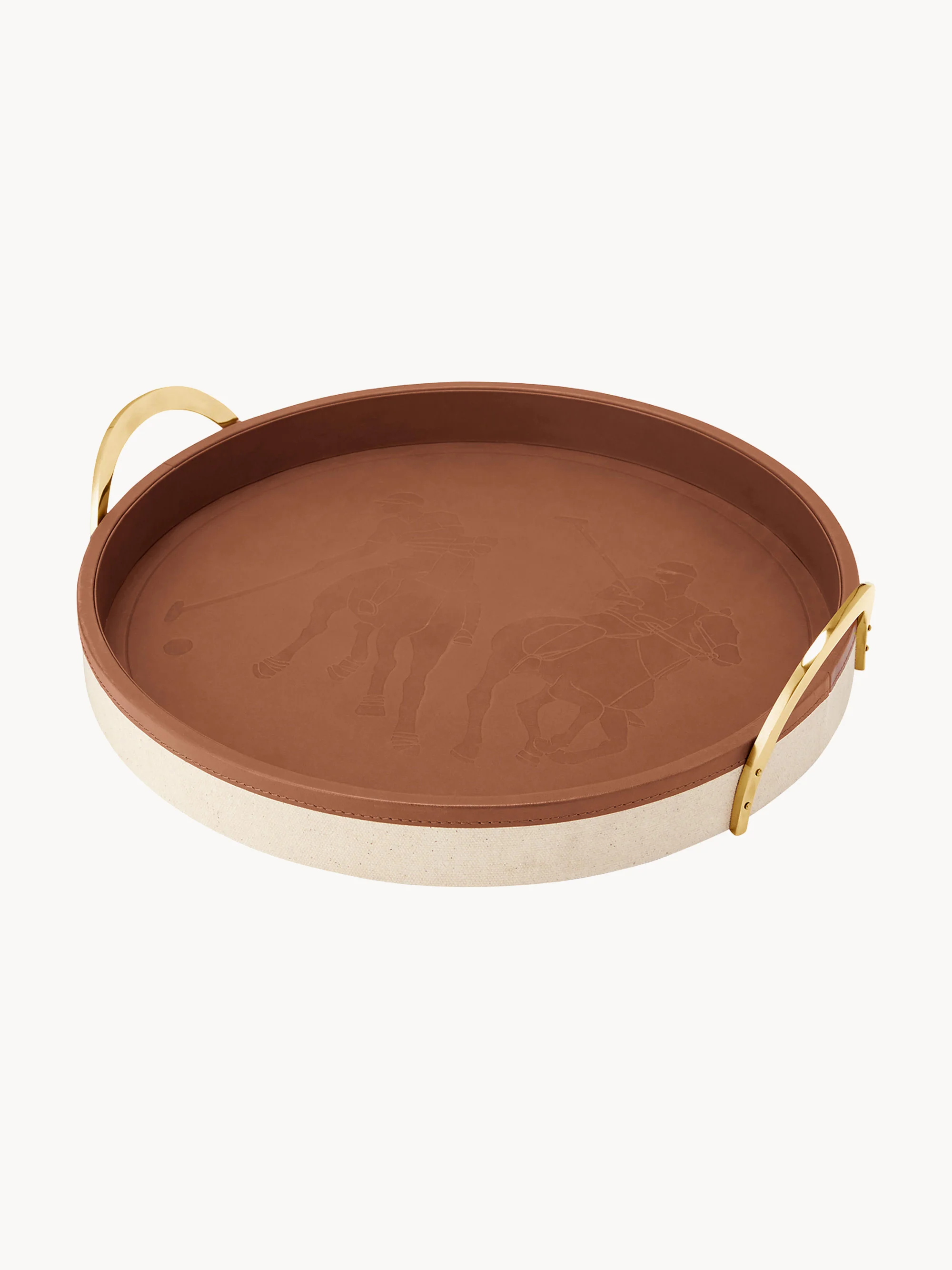 Rundes Leder-Serviertablett Garrett