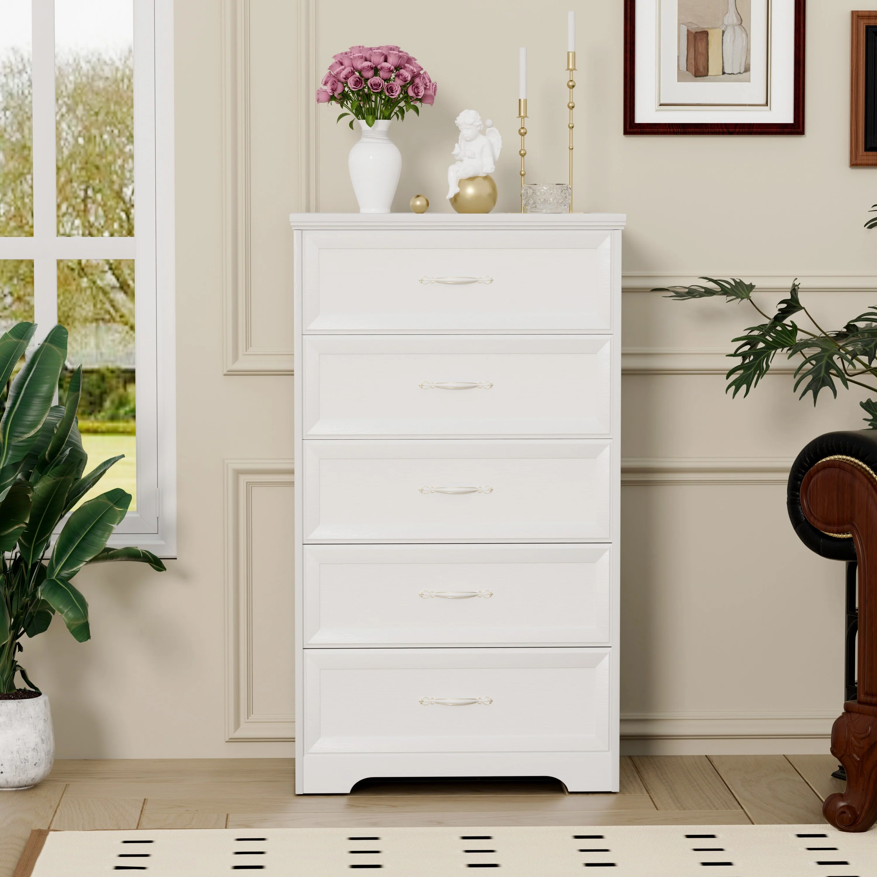 Modern 5 Tier Bedroom Chest of Drawers