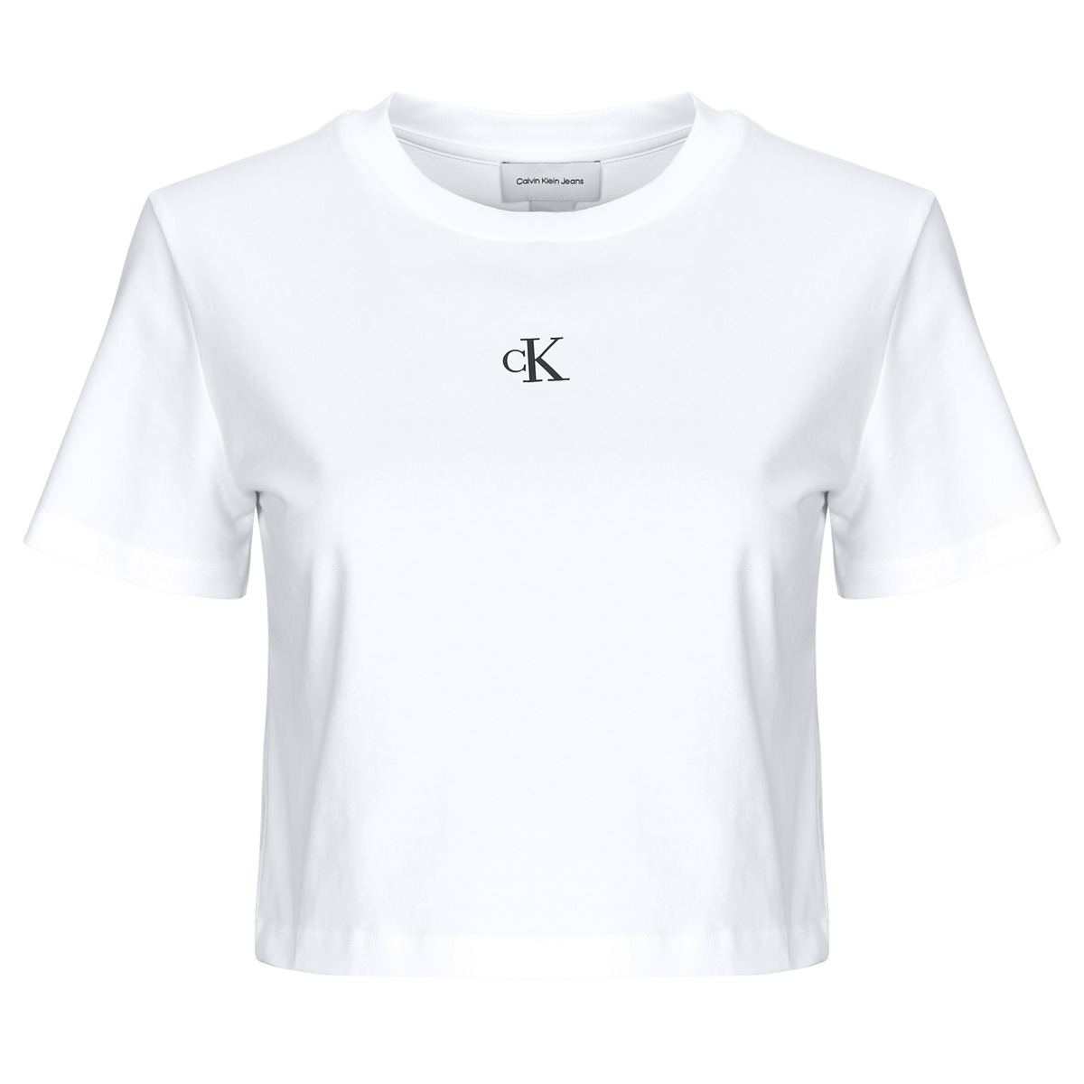 Calvin Klein Jeans - A - SS LOGO CROPPED TEE - White