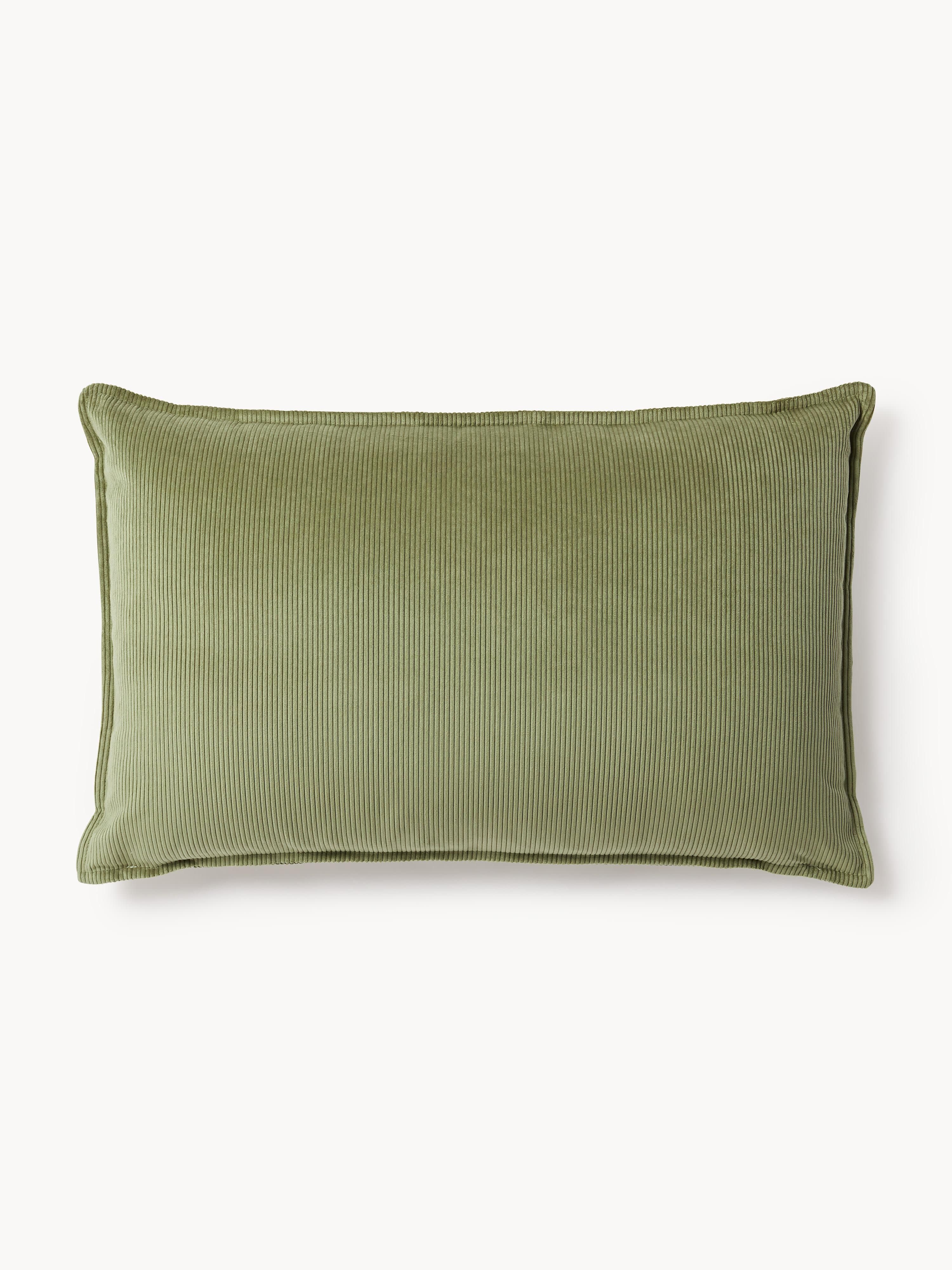 Großes Sofa-Kissen Lennon aus Cord, 50 x 80 cm
