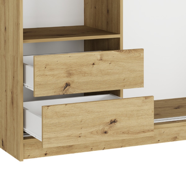 Szuflady do szafy przesuwnej Framire Selvio 233 cm kolor artisan