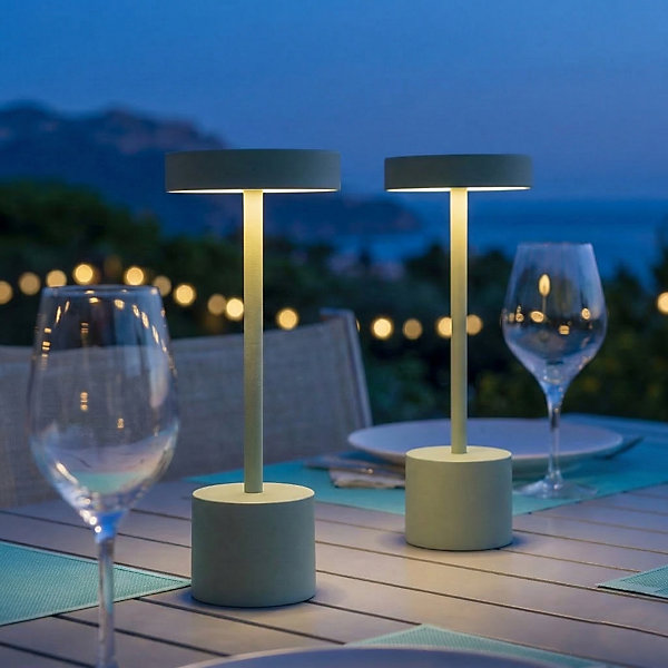 2 Lampe de table sans fil ROBY Vert H30cm