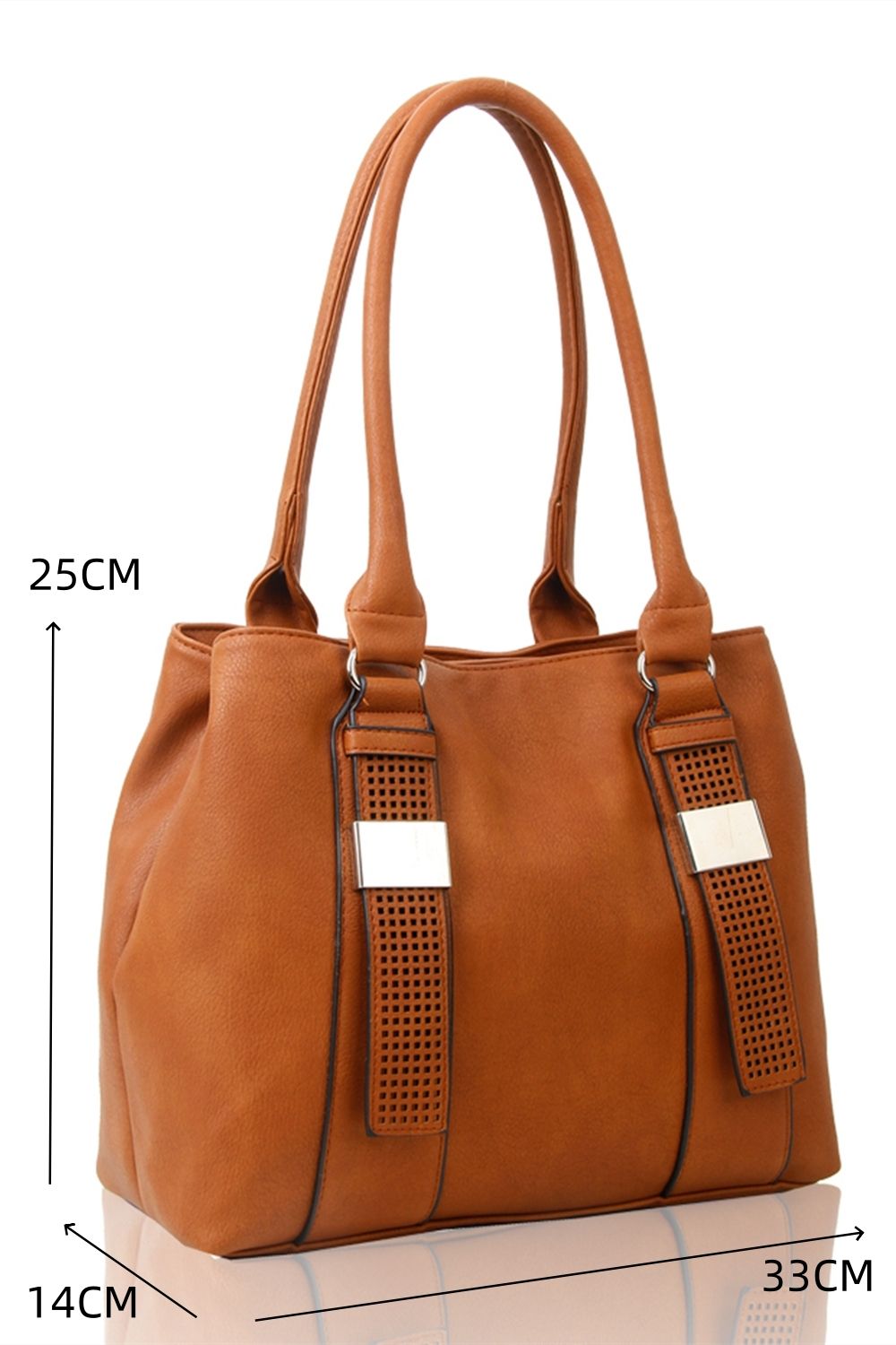 Fontanella Fashion Daley PU Leather Dual Compartment Shoulder Tote Bag