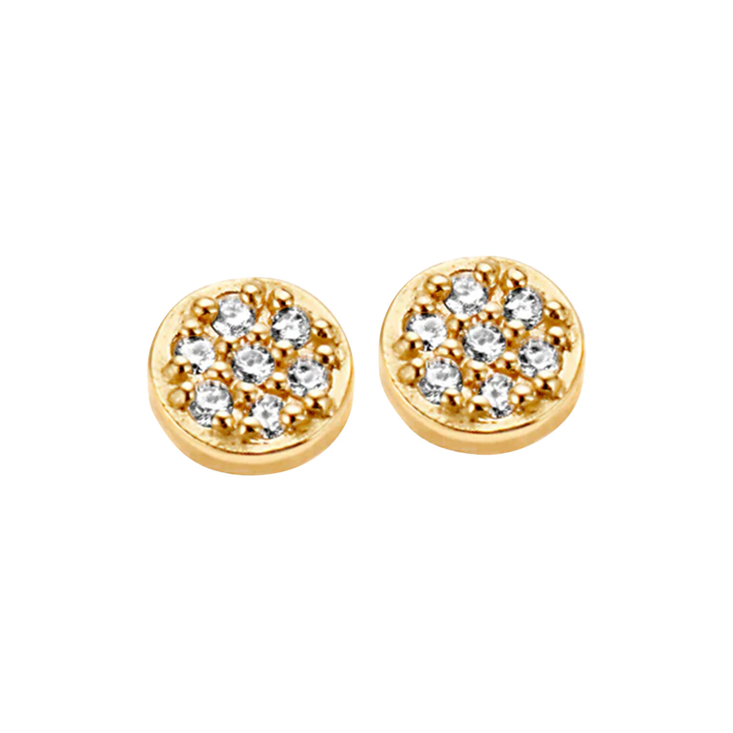 MINI øRERINGE, guld/diamanter
