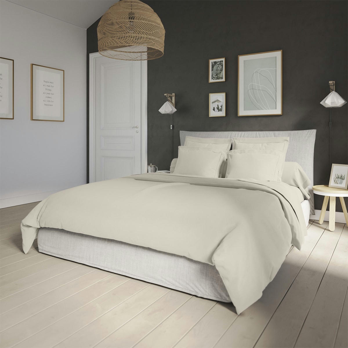 INFLUENCE - Housse de couette   Percale Coquille 200x200 cm - DODO