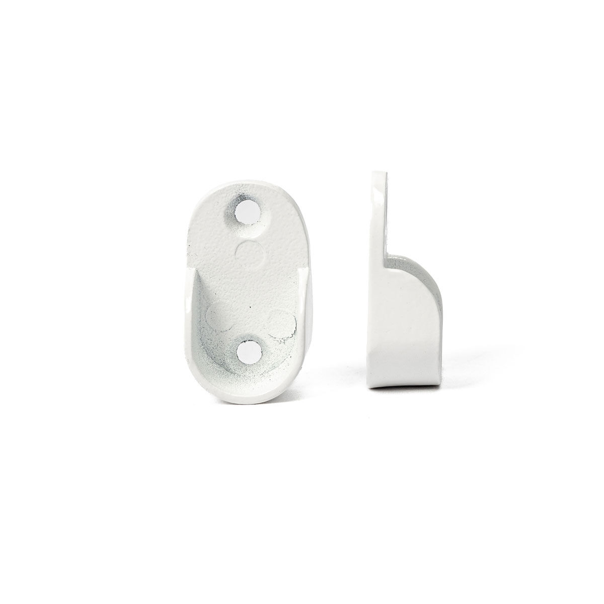 Conjunto de 2 suportes de parede brancos para varão