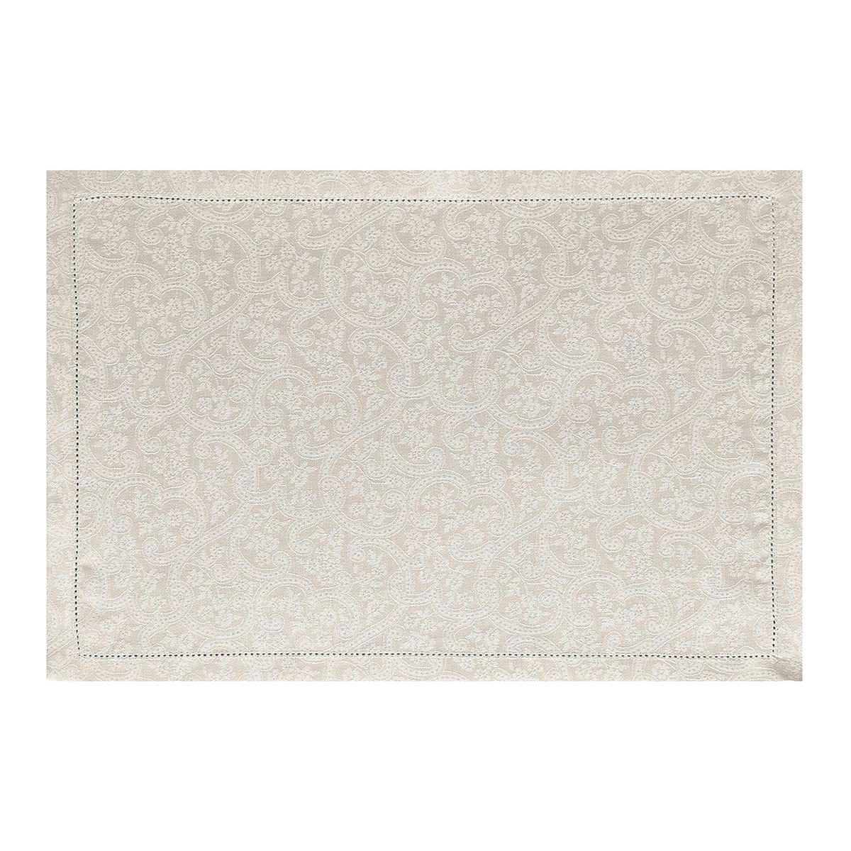 PORTOFINO FIORI - Set de table en lin sabbia 50 x 36